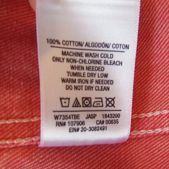 Hudson Jeans Lola Red Denim Cropped Trucker Jacket sz XS - Picture 13 of 13